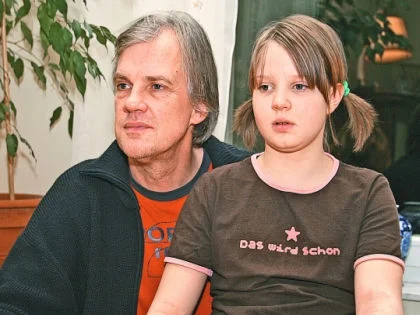 Муж Янины Лисовской с дочерью