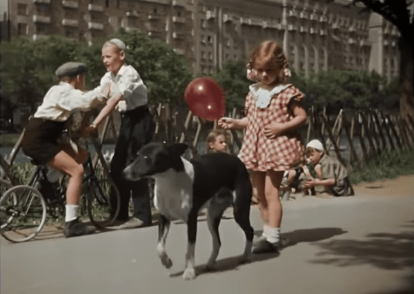 "Подкидыш" 1939 г. На велосипеде – будущая звезда советского кино Олег Басилашвили