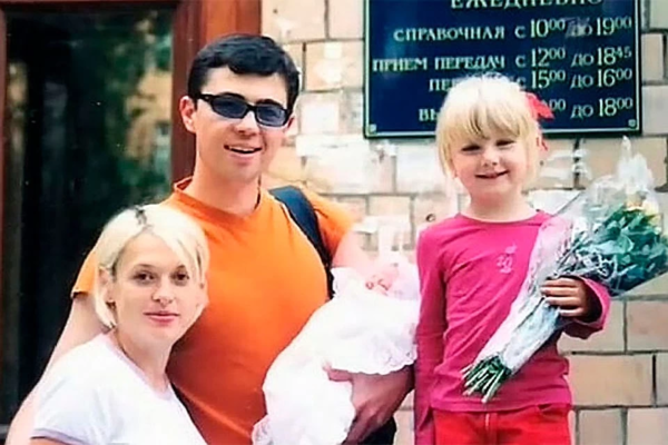Сергей Бодров с семьей