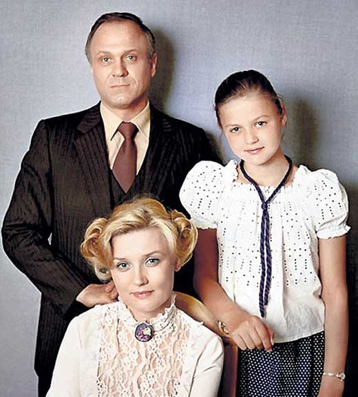 Владимир Меньшов и Вера Алентова с дочерью Юлей